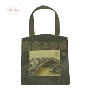 Alternative view of Túi tote canvas họa tiết cầu cổ điển
